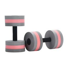 2pcs  Water Floating Dumbbell EVA Foam Swimming Pool Exercise Adjustable Dumbbell(Gray Red)