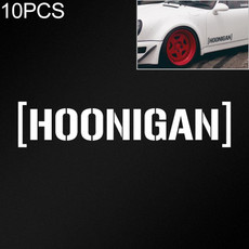 10 PCS HOONIGAN Car Sticker Vinyl Auto Window Decal(White) 10 PCS HOONIGAN Car Sticker Vinyl Auto Window Decal(White)