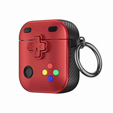 For AirPods 2 / 1 Game Console Shape Wireless Earphones Protective Case(Red)