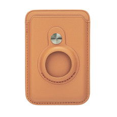 For Airtag Positioner Fiber Card Clip Anti-Theft Card Tracker Protection Cover, Size: Magnetic(Gold Brown)