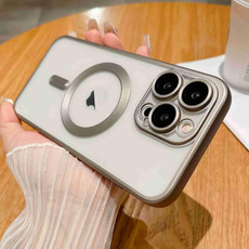 For iPhone 12 Pro MagSafe Magnetic Frosted TPU Phone Case(Titanium)