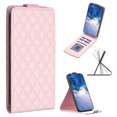 For OPPO A98 5G Diamond Lattice Vertical Flip Leather Phone Case(Pink) For OPPO A98 5G Diamond Lattice Vertical Flip Leather Phone Case(Pink)