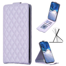 For OPPO A98 5G Diamond Lattice Vertical Flip Leather Phone Case(Purple) For OPPO A98 5G Diamond Lattice Vertical Flip Leather Phone Case(Purple)