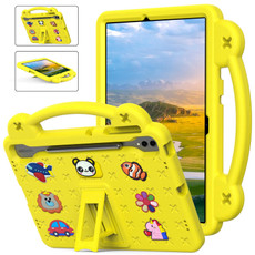 For Samsung Galaxy Tab S9 FE+ 12.4 X610N Handle Kickstand Children EVA Shockproof Tablet Case(Yellow) For Samsung Galaxy Tab S9 FE+ 12.4 X610N Handle Kickstand Children EVA Shockproof Tablet Case(Yellow)