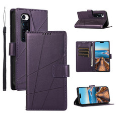 For Xiaomi Mi 10s PU Genuine Leather Texture Embossed Line Phone Case(Purple) For Xiaomi Mi 10s PU Genuine Leather Texture Embossed Line Phone Case(Purple)