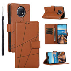 For Xiaomi Redmi Note 9T PU Genuine Leather Texture Embossed Line Phone Case(Brown) For Xiaomi Redmi Note 9T PU Genuine Leather Texture Embossed Line Phone Case(Brown)