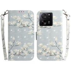 For Xiaomi 13T / 13T Pro / Redmi K60 Ultra 3D Colored Horizontal Flip Leather Phone Case(Magnolia) For Xiaomi 13T / 13T Pro / Redmi K60 Ultra 3D Colored Horizontal Flip Leather Phone Case(Magnolia)