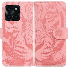 For Honor X6a Tiger Embossing Pattern Flip Leather Phone Case(Pink) For Honor X6a Tiger Embossing Pattern Flip Leather Phone Case(Pink)