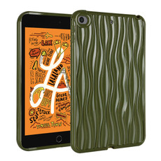 For iPad mini 5 / 4 / 3 / 2 / 1 Jelly Color Water Ripple TPU Tablet Case(Dark Green)