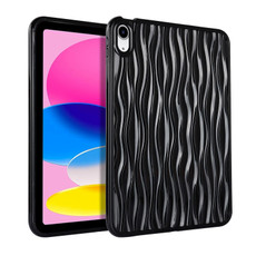 For iPad 10th Gen 10.9 2022 Jelly Color Water Ripple TPU Tablet Case(Black)