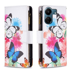 For Xiaomi Redmi 13C Colored Drawing Pattern Zipper Leather Phone Case(Two Butterflies) For Xiaomi Redmi 13C Colored Drawing Pattern Zipper Leather Phone Case(Two Butterflies)