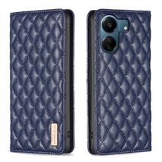 For Xiaomi Redmi 13C Diamond Lattice Magnetic Leather Flip Phone Case(Blue) For Xiaomi Redmi 13C Diamond Lattice Magnetic Leather Flip Phone Case(Blue)