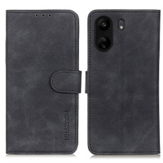 For Xiaomi Redmi 13C KHAZNEH Retro Texture Flip Leather Phone Case(Black)