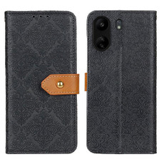 For Xiaomi Redmi 13C European Floral Embossed Leather Phone Case(Black) For Xiaomi Redmi 13C European Floral Embossed Leather Phone Case(Black)