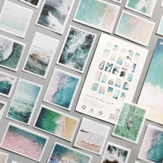 50pcs /Pack Handbook Stickers Small Fresh Stickers DIY Diary Material, Style: Voice of The Sea