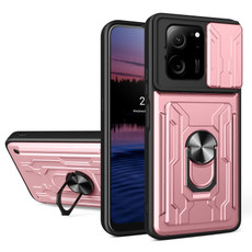 For Xiaomi 13T/13T Pro/Redmi K60 Ultra Sliding Camshield TPU+PC Phone Case with Card Slot(Rose Gold) For Xiaomi 13T/13T Pro/Redmi K60 Ultra Sliding Camshield TPU+PC Phone Case with Card Slot(Rose Gold)