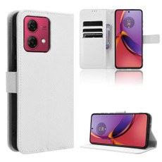 For Motorola Moto G84 5G Diamond Texture Leather Phone Case(White) For Motorola Moto G84 5G Diamond Texture Leather Phone Case(White)