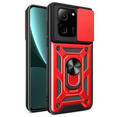 For Xiaomi 13T/13T Pro/Redmi K60 Ultra Sliding Camera Cover Design TPU Hybrid PC Phone Case(Red) For Xiaomi 13T/13T Pro/Redmi K60 Ultra Sliding Camera Cover Design TPU Hybrid PC Phone Case(Red)