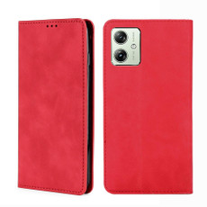 For Motorola Moto G54 5G EU Version Skin Feel Magnetic Leather Phone Case(Red) For Motorola Moto G54 5G EU Version Skin Feel Magnetic Leather Phone Case(Red)
