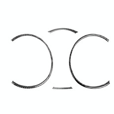 4 PCS Car Carbon Fiber Speedometer Decorative Sticker for Mitsubishi Lancer EVO 2008-2015, Left and Right Drive Universal