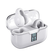 G91 Ear Clip Bone Conduction TWS Noise Reduction Bluetooth Earphone(White)