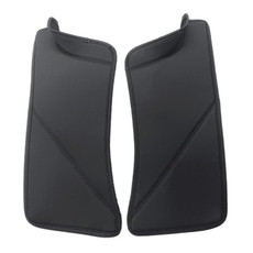 For Tesla Model Y Rear Door Built-In Sill Strip Rear Seats Anti-Kick Leather Protective Pad(Black)