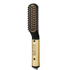 Mini Men Electrical Beard Styling Comb Beard Straightener, Plugs: US Plug (Gold)