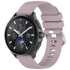 For Huawei Watch 2 Pro / Honor Watch 4 Pro Liquid Glossy Silver Buckle Silicone Watch Band(Purple)