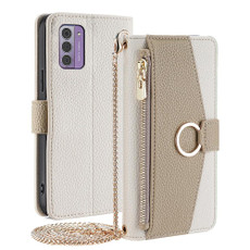For Nokia G42 5G Crossbody Litchi Texture Leather Phone Case(White)