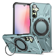 For Samsung Galaxy A24 4G/A25 5G MagSafe Magnetic Shockproof Phone Case with Ring Holder(Green) For Samsung Galaxy A24 4G/A25 5G MagSafe Magnetic Shockproof Phone Case with Ring Holder(Green)