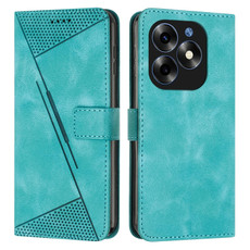 For itel S23+ Dream Triangle Leather Phone Case with Long Lanyard(Green)