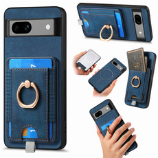 For Google Pixel 7 Retro Splitable Magnetic Card Bag Leather Phone Case(Blue) For Google Pixel 7 Retro Splitable Magnetic Card Bag Leather Phone Case(Blue)