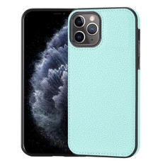 For iPhone 11 Pro Litchi Pattern Stitched Side-mounted Phone Case(Mint Green)