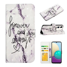 For Samsung Galaxy A05 Oil Embossed 3D Drawing Leather Phone Case(Words Marble)