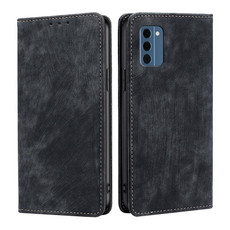 For Nokia C300 4G US Edition RFID Anti-theft Brush Magnetic Leather Phone Case(Black)