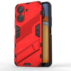 For Xiaomi Redmi 13C 4G Global Punk Armor 2 in 1 PC + TPU Phone Case with Holder(Red)