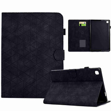 For iPad 10.2 Rhombus TPU Smart Leather Tablet Case(Black)