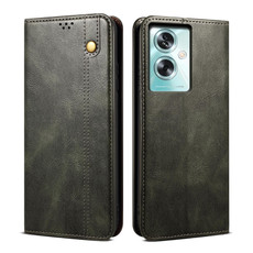 For OPPO A79 5G Oil Wax Crazy Horse Texture Leather Phone Case(Green) For OPPO A79 5G Oil Wax Crazy Horse Texture Leather Phone Case(Green)