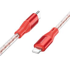 Borofone BX96 PD27W USB-C / Type-C to 8 Pin Silicone Fast Charging Data Cable, Length: 1m(Red)