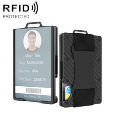 Aluminum Wallet Men Card Holder Transparent Business Card Holder(Backbone Buckle)