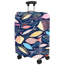 Thickened Dustproof High Elastic Suitcase Protective Cover, Color: Plenty of Fish(XL)