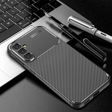 For Samsung Galaxy S24+ 5G Carbon Fiber Texture Shockproof TPU Phone Case(Black)