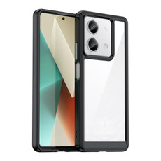 For Xiaomi Redmi Note 13 Colorful Series Acrylic Hybrid TPU Phone Case(Black)