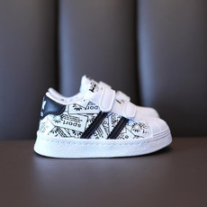 Shell Toe End Children Sneakers Boys Girls Casual Board Shoes, Size: 23(White)