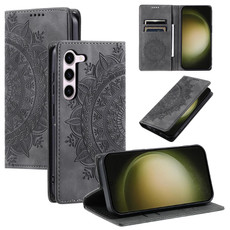 For Samsung Galaxy S23 5G Totem Embossed Magnetic Leather Phone Case(Grey) For Samsung Galaxy S23 5G Totem Embossed Magnetic Leather Phone Case(Grey)