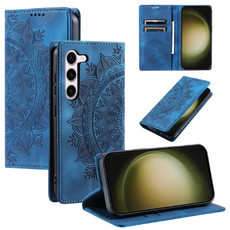 For Samsung Galaxy S23 5G Totem Embossed Magnetic Leather Phone Case(Blue) For Samsung Galaxy S23 5G Totem Embossed Magnetic Leather Phone Case(Blue)