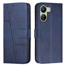 For Xiaomi Redmi 13C Stitching Calf Texture Buckle Leather Phone Case(Blue)