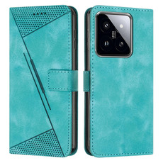 For Xiaomi 14 pro Dream Triangle Leather Phone Case with Lanyard(Green)