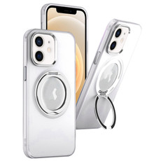 For iPhone 11 MagSafe 360 Rotate Ring Holder PC Phone Case(White)