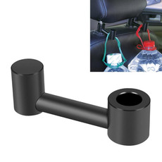 Car Hidden Creative Aluminum Alloy Seat Hook Organizer Storage Hanger (Black)